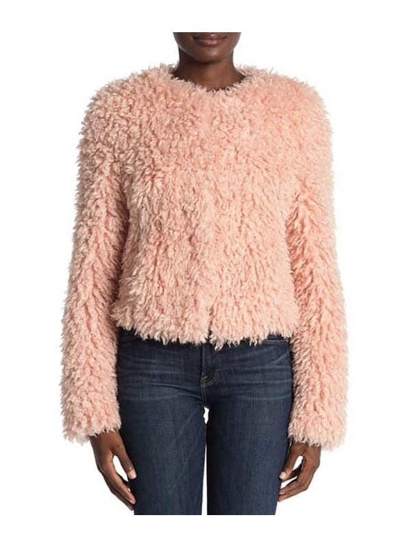 The Equalizer 2021 Delilah McCall Pink Fur Jacket