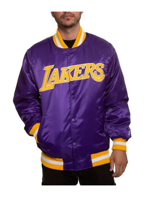LA Lakers Purple Satin Jacket
