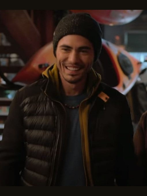 Love Hard Tag Black Puffer Jacket