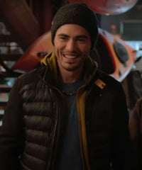 Love Hard Tag Black Puffer Jacket