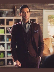 Lucifer Morningstar Maroon Suit