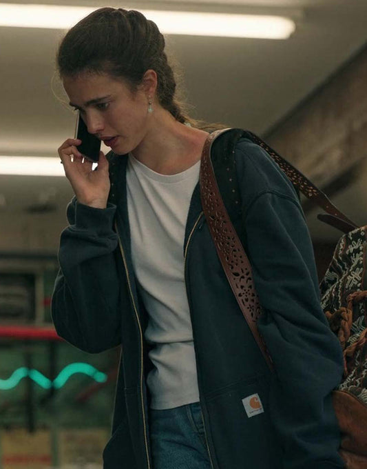 Maid 2021 Margaret Qualley Blue Hoodie