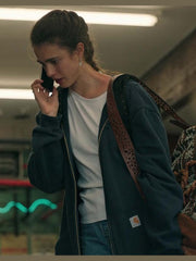 Maid 2021 Margaret Qualley Blue Hoodie