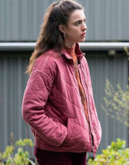 Maid 2021 Margaret Qualley Pink Jacket
