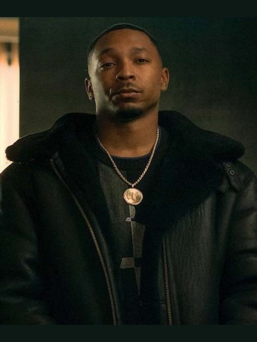 Power Book III Lou-Lou Black Leather Jacket