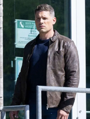 Sheriff Country Matt Lauria Leather Jacket