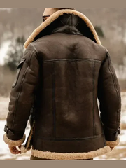 Matthew Belted Cuffs Shearling Leather Jacket
