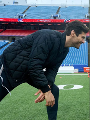 A Bills Love Story Matthew Daddario Black Quilted Jacket