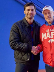 A Bills Love Story Matthew Daddario Black Quilted Jacket