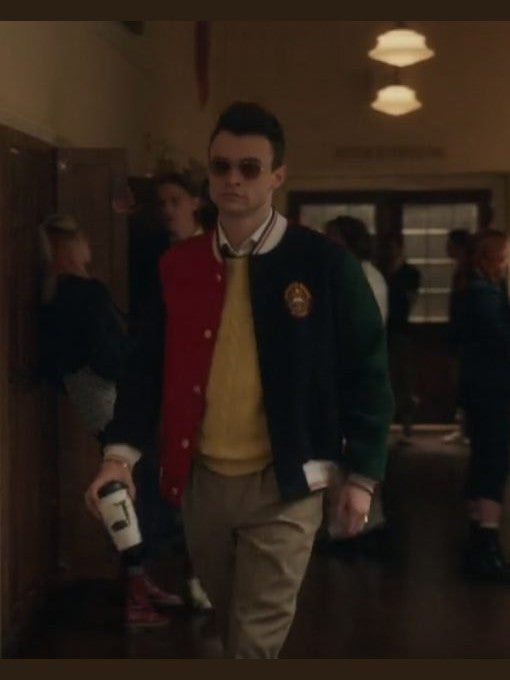 Max Wolfe Colorblock Varsity Jacket