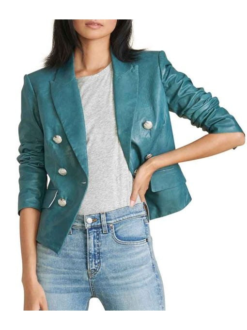 Batwoman Season 02 Sophie Moore Blue Leather Jacket