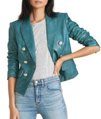 Batwoman Season 02 Sophie Moore Blue Leather Jacket