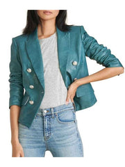 Batwoman Season 02 Sophie Moore Blue Leather Jacket