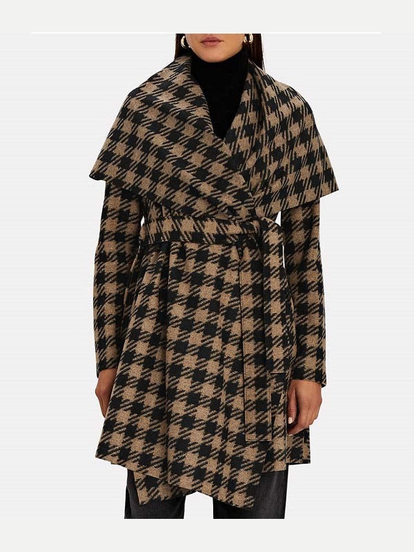 The Equalizer 2021 Melody Chu Houndstooth Coat
