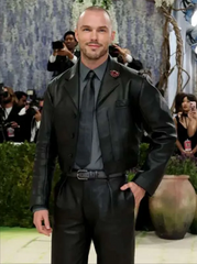 Met Gala 2026 Nicholas Hoult Leather Jacket