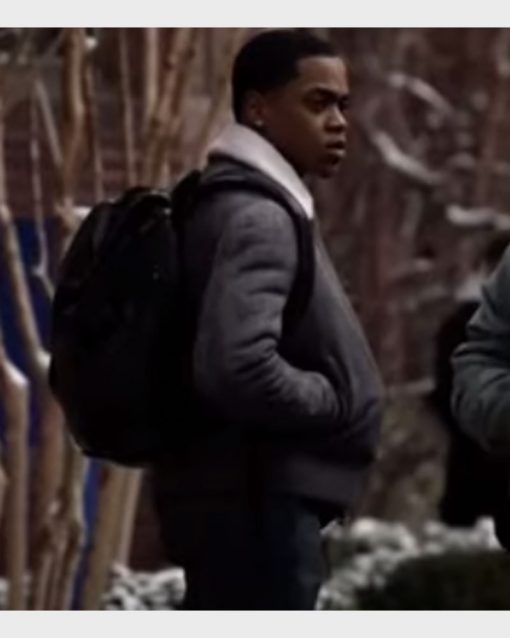 Tariq St Patrick Grey Shearling Jacket