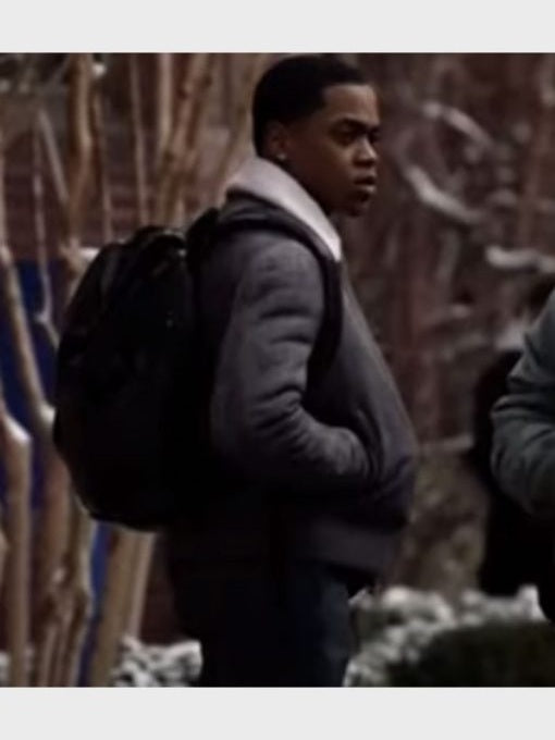 Tariq St Patrick Grey Shearling Jacket