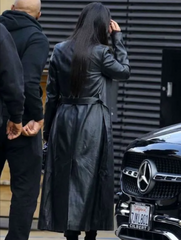 Michelle Saniei 2026 Black Leather Coat