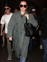 Miley Cyrus Green Trench Coat