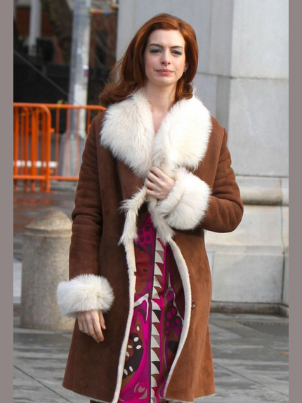 Modern Love Anne Hathaway Brown Coat