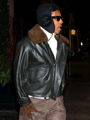 NYC ASAP Rocky Shearling Leather Jacket
