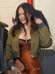 NYC Rihanna Green Cropped Jacket