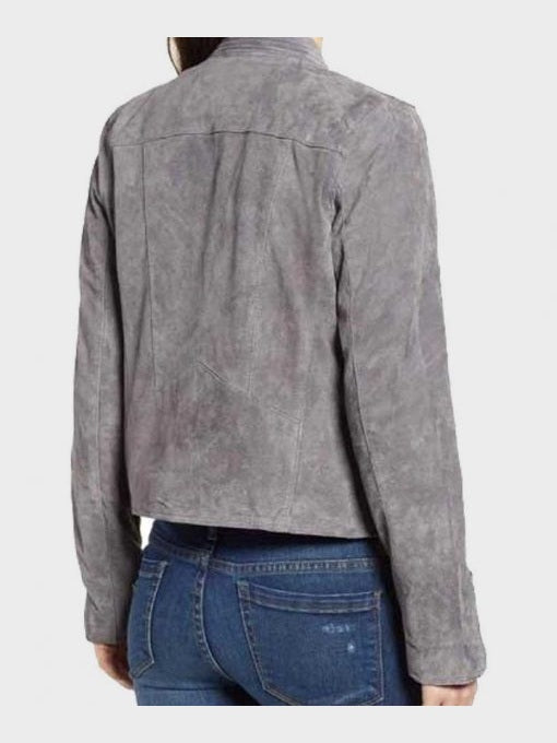 Supergirl S06 Nia Nal Grey Suede Jacket