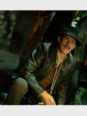 Nightmare Alley Clem Hoately Leather Coat