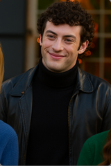 Oh What Fun Dominic Sessa Black Leather Jacket