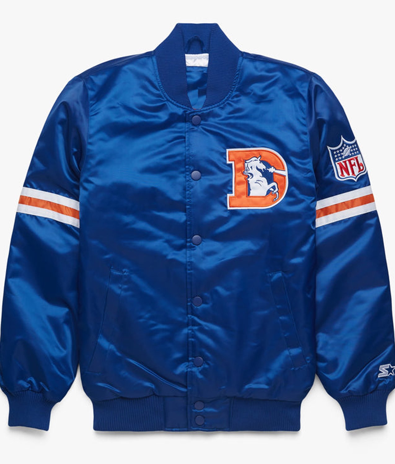 Ohio Denver Broncos Royal Blue Bomber Jacket