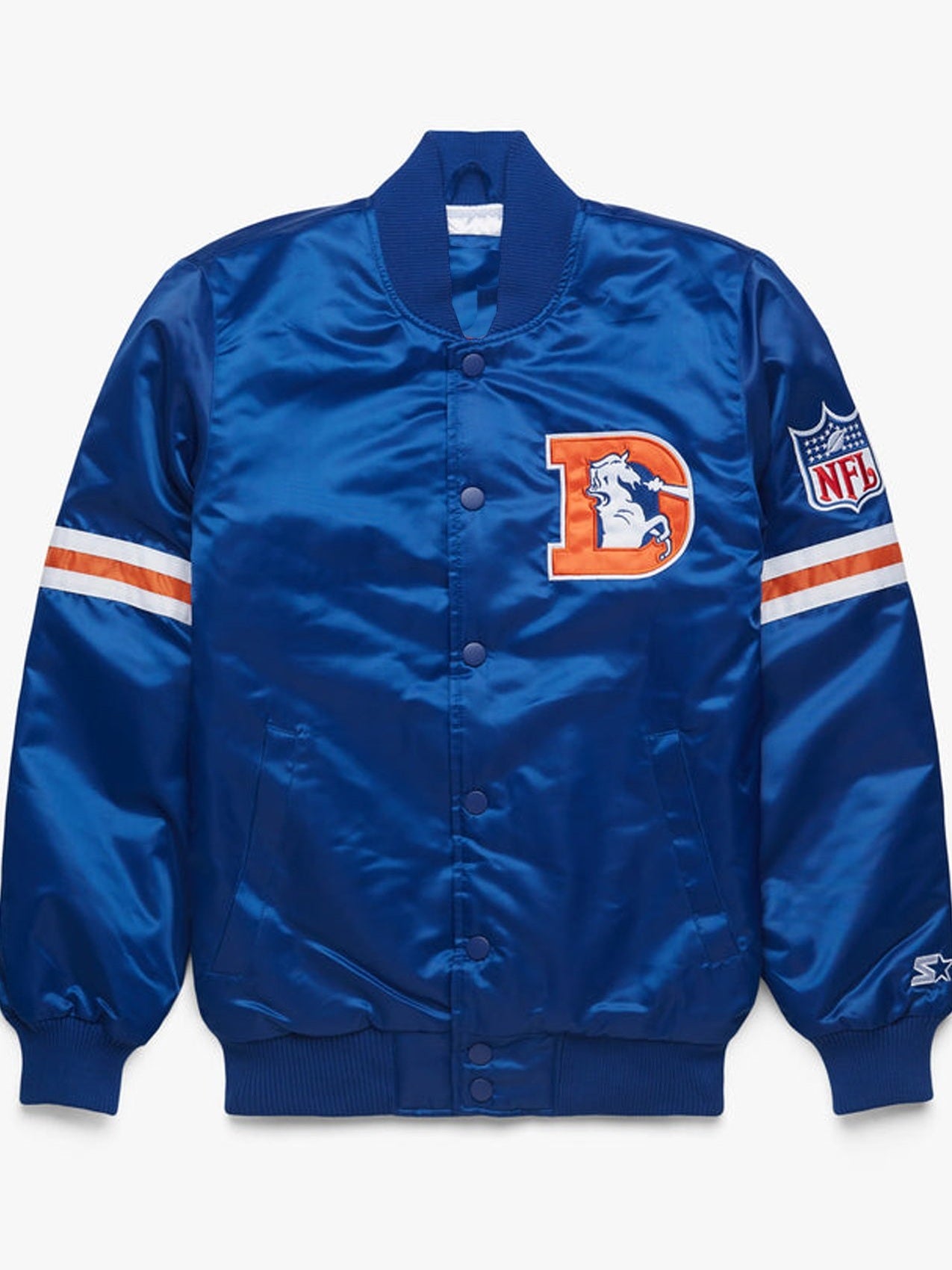 Ohio Denver Broncos Royal Blue Bomber Jacket