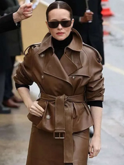 PFW Claire Foy Leather Jacket