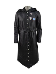 PUBG Black Hooded Trench Coat
