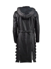 PUBG Black Hooded Trench Coat