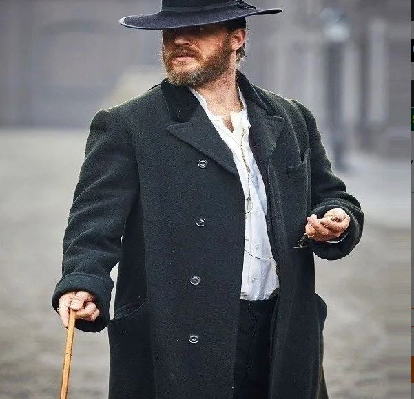 Peaky Blinders Tom Hardy Black Long Trench Coat