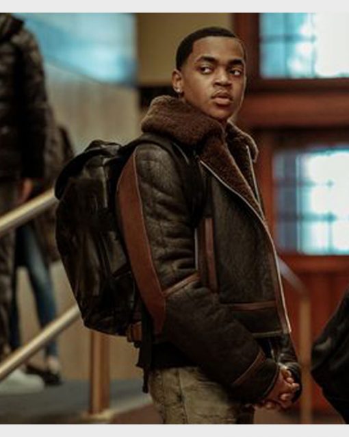 Tariq St Patrick Brown Shearling Jacket