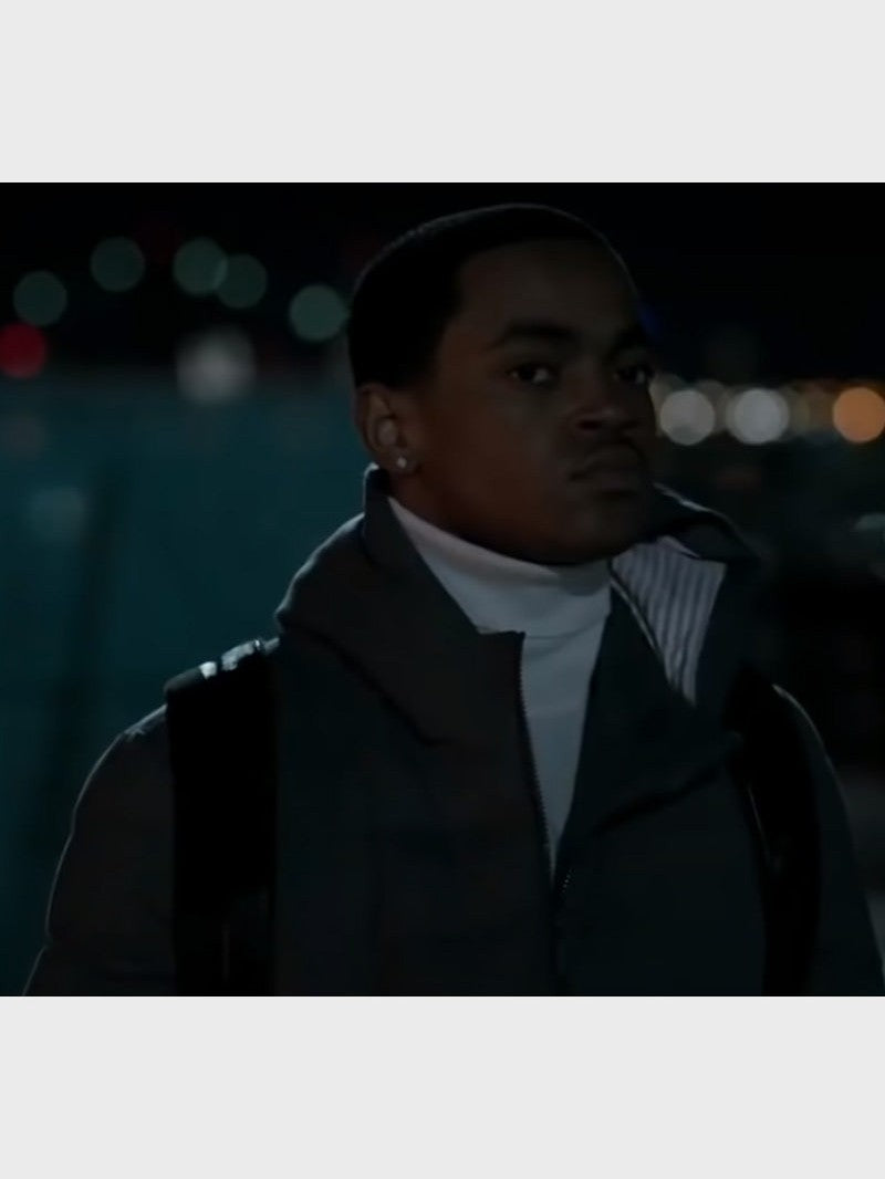 Power Book II Ghost Tariq St. Patrick Grey Puffer Jacket