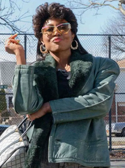 Power Book III Patina Miller Leather Jacket