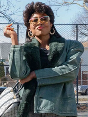 Power Book III Patina Miller Leather Jacket