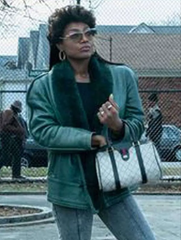 Power Book III Patina Miller Leather Jacket