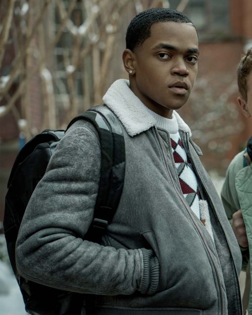 Tariq St Patrick Grey Shearling Jacket