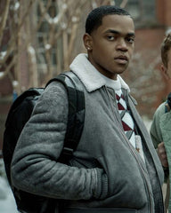 Tariq St Patrick Grey Shearling Jacket