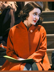 Rachel Brosnahan The Marvelous Mrs. Maisel Orange Coat