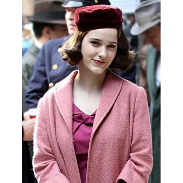 Rachel Brosnahan The Marvelous Mrs. Maisel Pink Coat