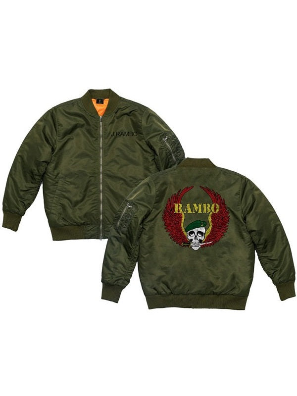 Rambo 5 Last Blood Skull Green Bomber Jacket