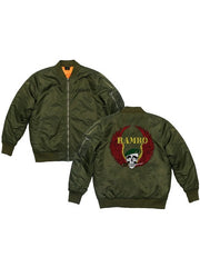Rambo 5 Last Blood Skull Green Bomber Jacket