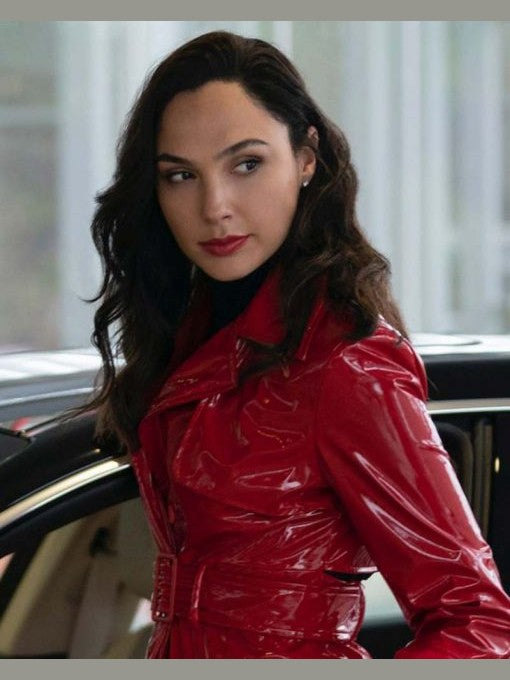 Red Notice The Bishop Red Leather Coat