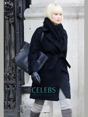 Red Sparrow Jennifer Lawrence Black Trench Coat