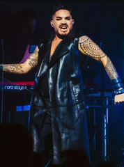 Adam Lambert Roundhouse Leather Coat