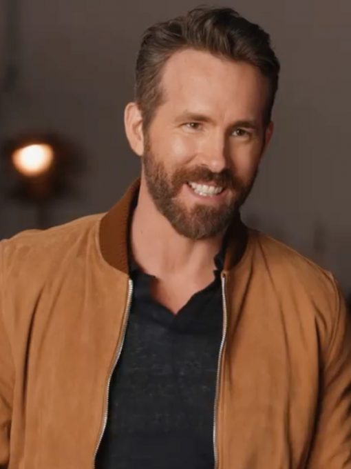 The Adam Project Ryan Reynolds Brown Bomber Jacket